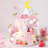 Medvědí Dětské Toppery na Dort s Hvězdami Mraky Balónkové Toppery na Dort pro Chlapce Dívku Baby Shower Narozeninová Oslava Vítejte Miminko Party Dekorace