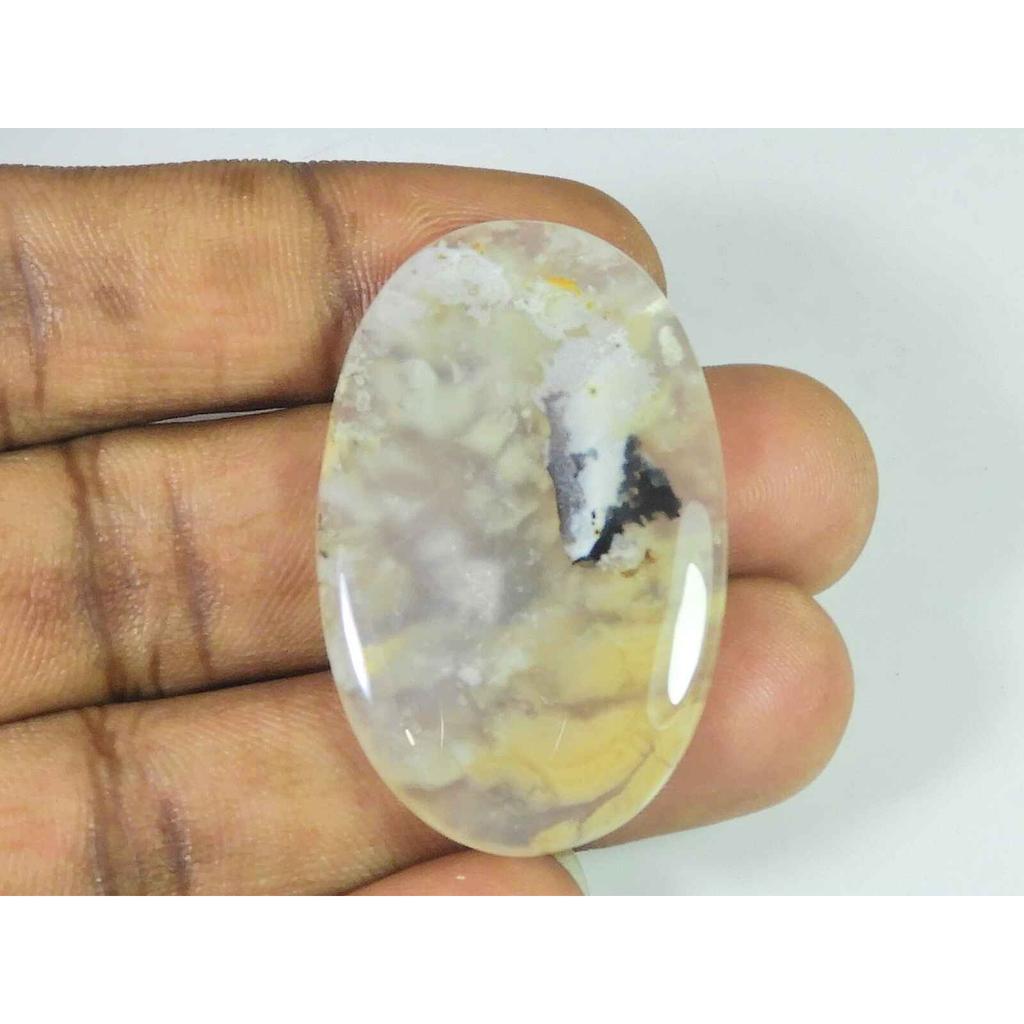 Natural Tiger Dendritic Agate Oval Crytsal Cabochon Loose Gemstone 27X43MM SK-3643