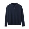 New cashmere sweater POLO neck sweater loose knitted wool sweater