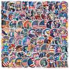 American Style Graffiti Stickers - 100 Waterproof Creative Stickers for Car, Phone, and Water Cup Decoration