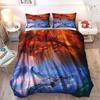Ice And Fire Riding Horse Duvet Cover Set King SizeFlame Horsing Bedding SetWestern Cowboy Exotic Farmhouse Comforter Cover