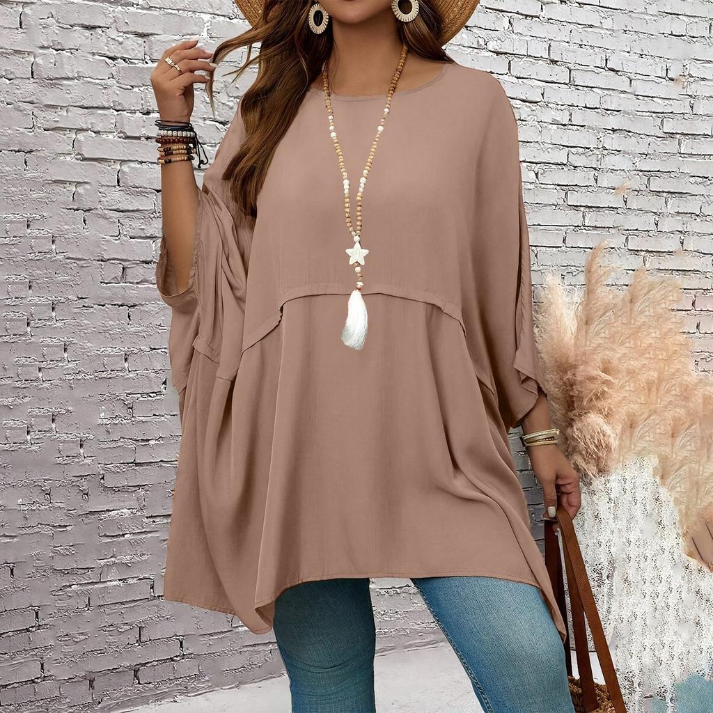 Women's Fashionable Three-quarter Sleeves Elegant Commuting And Casual Top