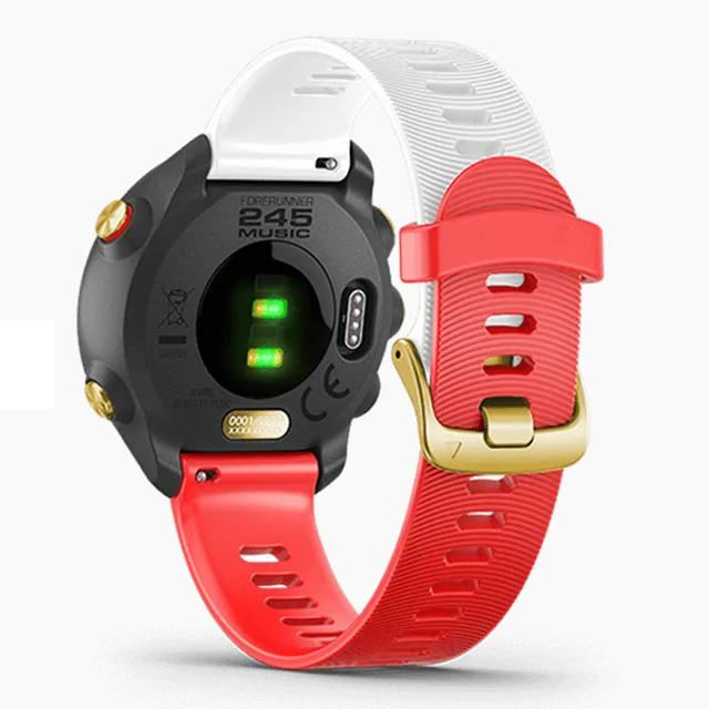20mm Colorful Strap For Garmin Forerunner 245 245m 645 Music Vivomove 3 HR Sport Silicone Smart Watchband Bracelet