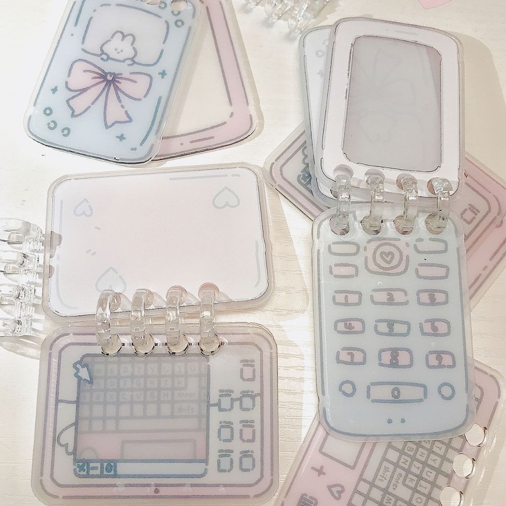 Loose-Leaf Photo Frame Key Chain DIY Photo Keychain Computer Phone Shape Bag Pendant Gift