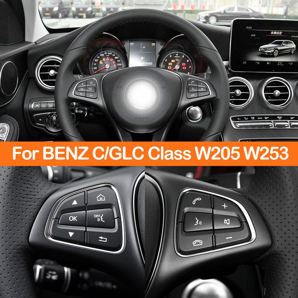 W205 W253 Car Steering Wheel Multi-Function Menu Control Switch Button Cover For BENZ C GLC Class C180 C220 GLC300 0999050200