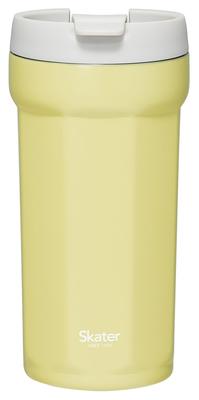 Skater Octagonal Stainless Steel Tumbler with Lid 350ml Vacuum Insulated Flap Lock Saffron Yellow Thermal/Cold SMVO4-A