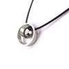 Les Trésors De Lily [J6950] - Silver-black 'Peaceful' Steel Necklace