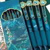4Pieces Retractable Gel Pen with Metal Pen Clip Quick Drying Refillable Journaling Pen for Writing Note Taking 0.5MM Tip