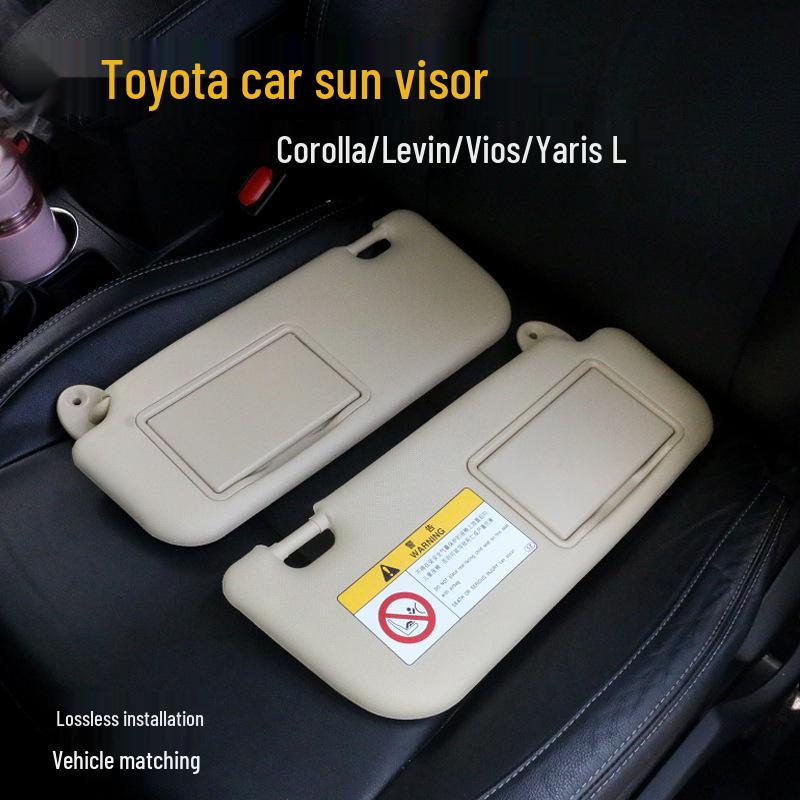 Yueliangcheng Car Sunshade for Corolla with Vanity Mirror, Driver & Passenger Seats