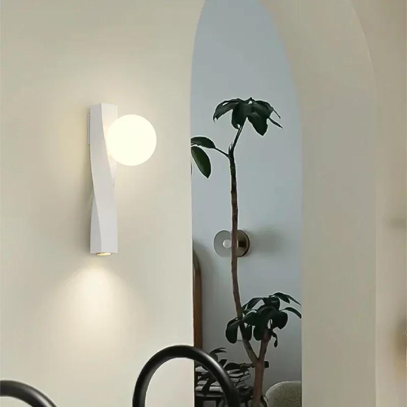 Lampă de perete LED nordică pentru living, culoar, dormitor, aplicație de perete creativă, decorațiune interioară, corpuri de iluminat cu luciu
