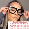 Large Square Anti Blue Light Reading Glasses Retro Luxury Designer Black Eyewear for Computer Work