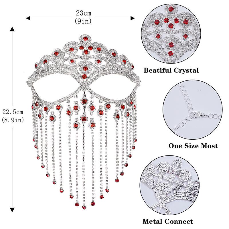 Luxurious European & American Style Fringe Face Mask for Sexy & Fashionable Party and Cartoon Decor