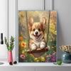 Cute Corgi Pattern  3pcs 100% Round Full Drill 5D DIY Diamond Painting Embroidery Cross Stitch Rhinestone Décor
