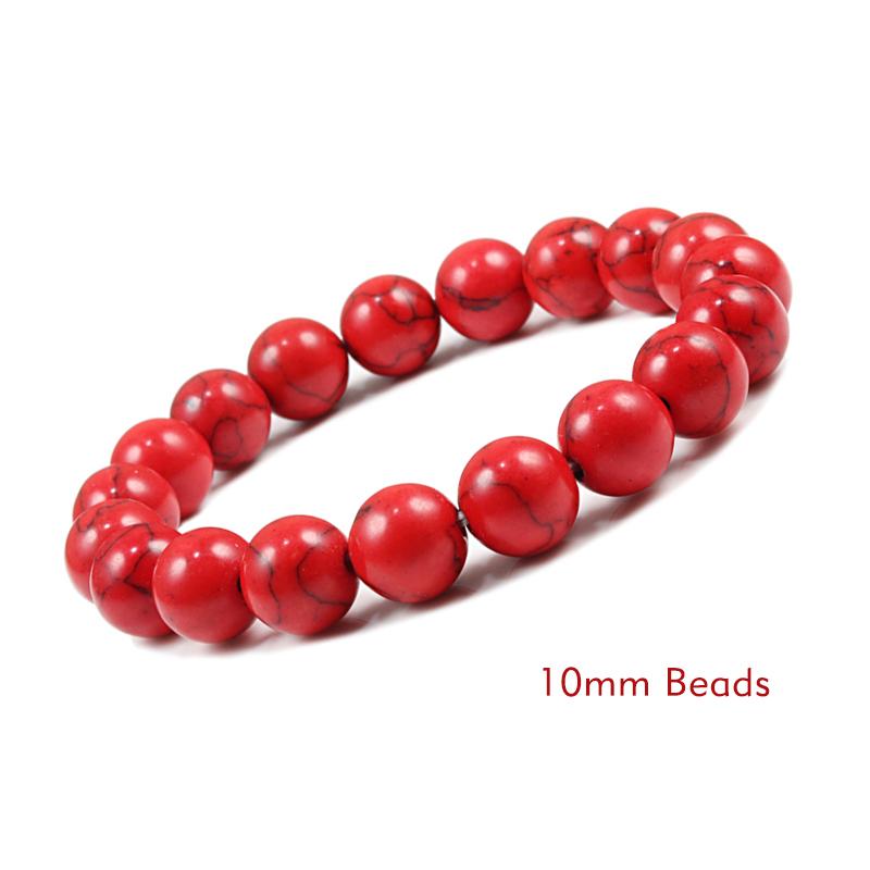 Charm Bracelet 6mm 8mm 10mm White Natural Stone Simple Women Men Elastic Strand Bracelets Meditation Prayer Jewelry Friend Gift