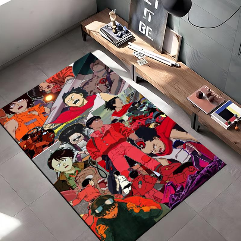 Area Rug, Akira Anime Kaneda Tetsuo Characters Collage Poster, Living Room Decor, Non-Slip Mat