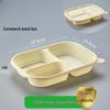 Compostable Rectangular 3-Compartment Disposable Meal Box