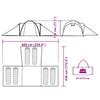 Dome Family Tent for 6 Persons Grey and Orange Waterproof