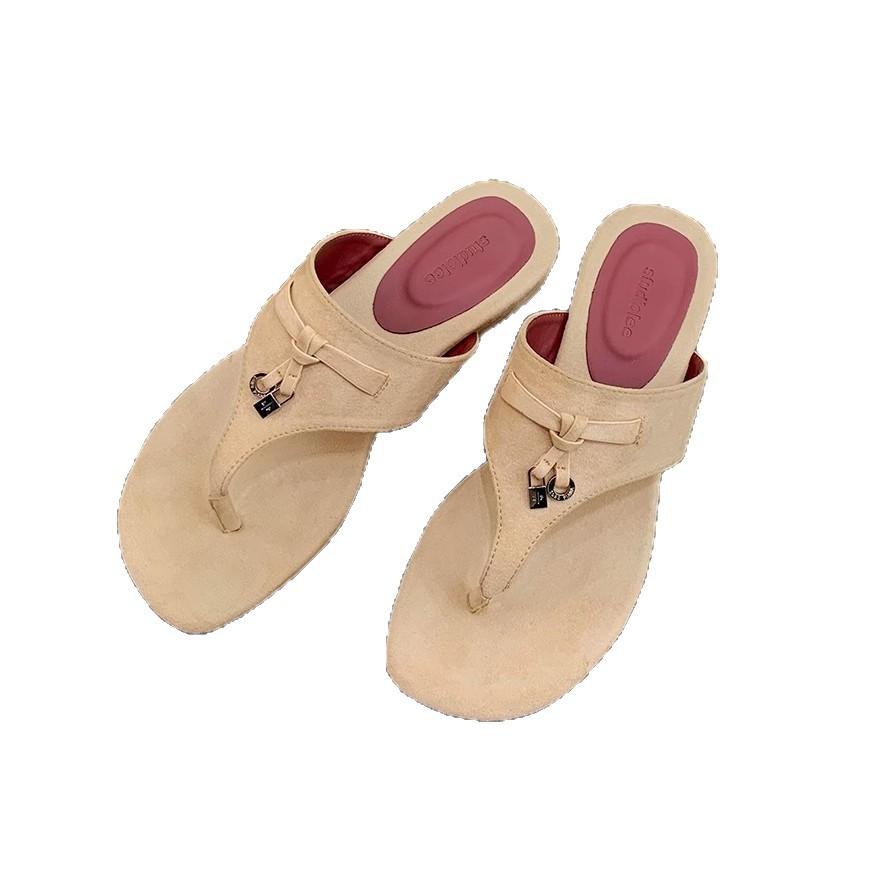 Grape Mother Studiolee French Temperament Herringbone Toe Tassel Outer Wear Versatile Low Heel Cool Slippers Women Spring and Summer