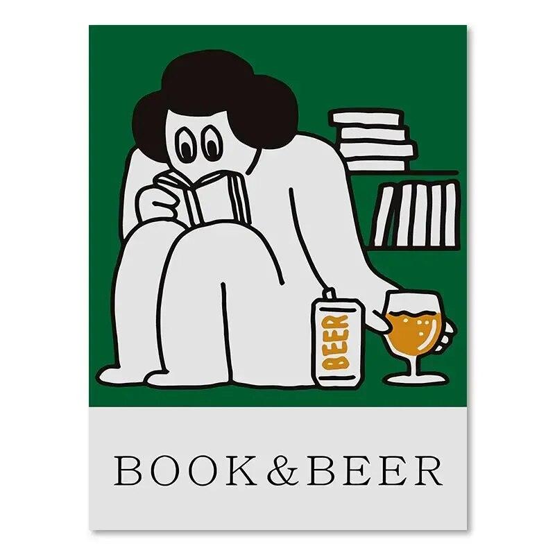 

Корейский прекрасный плакат с изображением динозавра и мыши, черно-белый мультяшный холст, картина, скандинавская настенная картина для комнаты, декор для домашнего интерьера 21cm×30cm NoFrame