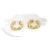 Gold Circle Earrings, Women'S Exquisite High-End Temperament Earrings, 925 Silver Needle Niche Twist Earrings, Earrings.