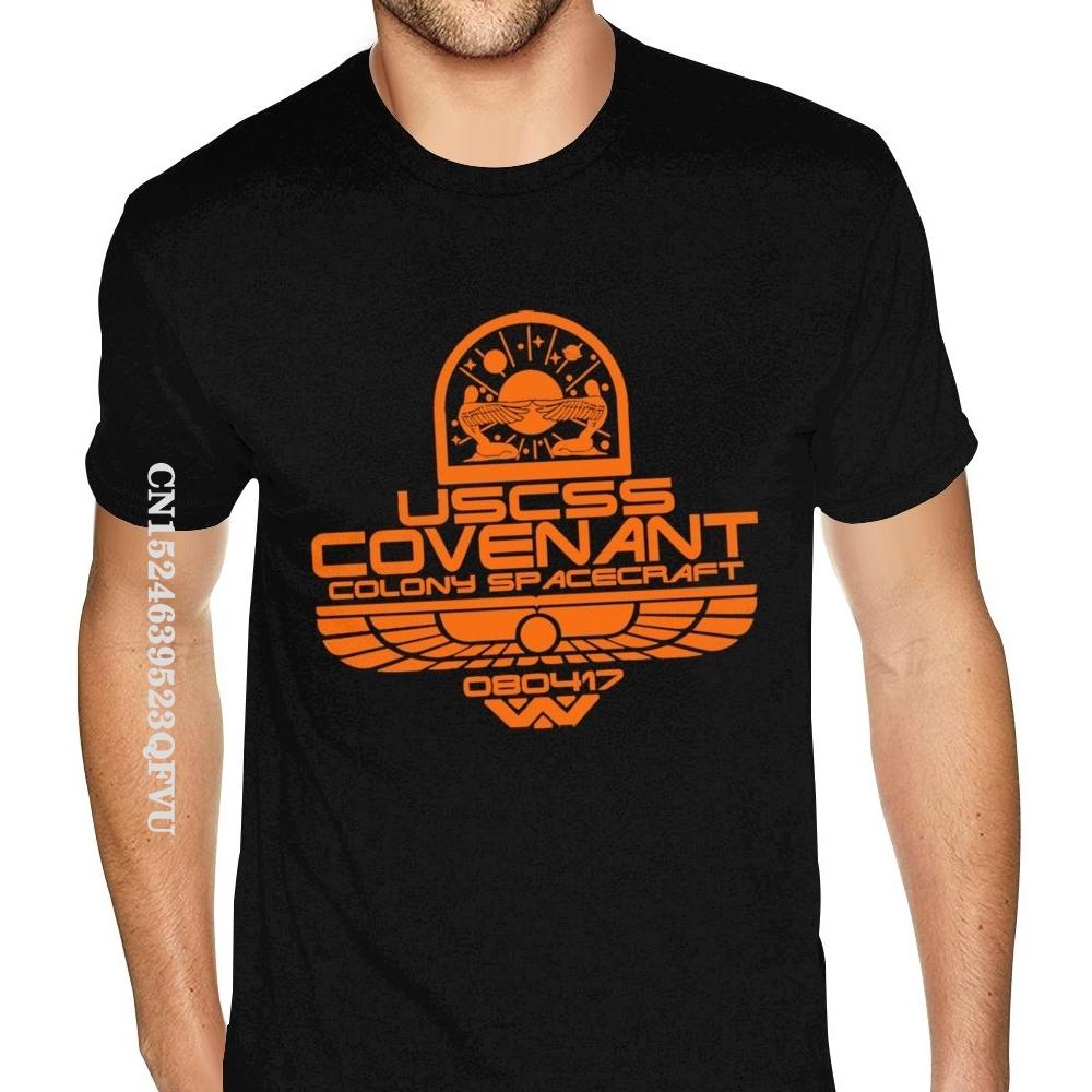

Lovely Alien Covenant Shirt For Men Harajuku Gothic Style Anime Tshirt Soft Cotton Black HipHop Print Tees Shirts 5XL різнокольоровий