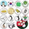 Magnetic Golf Ball Marker Hat Clips Funny Cartoon Print Accessories for Golf Cap Metal Decorative Jewelry Gift for Golf Lover 5