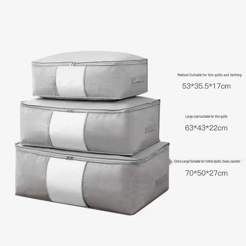 Large Moisture-Proof Quilt & Clothing Storage Bag - Heavy-Duty, Ideal for Moving & Organizing
