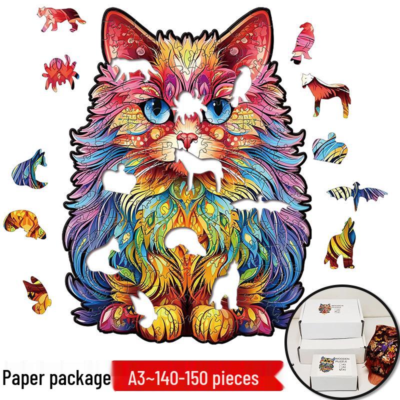 Irregular Animal Dog Penguin Wooden Puzzle in Stock