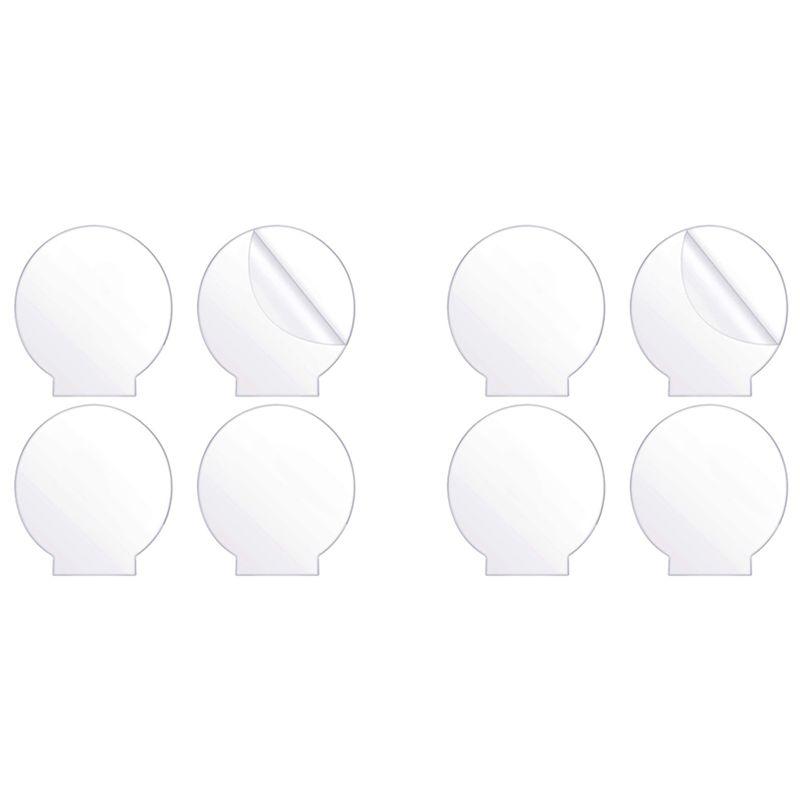 ABUL-8Pcs Clear Acrylic Sheet Round Panel Thick (4Mm) Plastic Acrylic Board For LED Light Base,Sign,DIY Display Projects