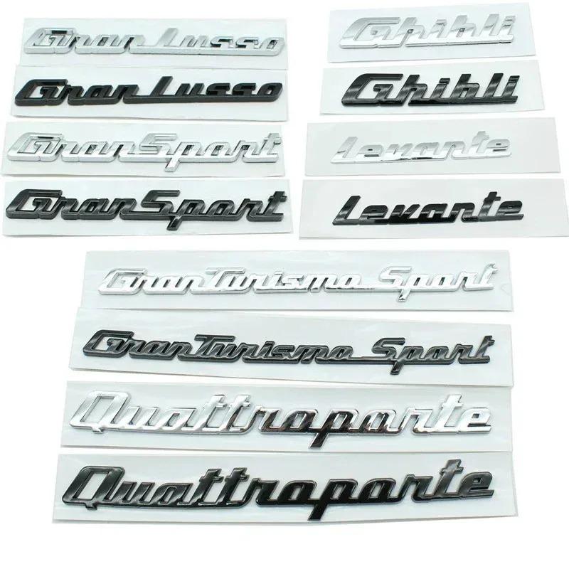 ABS Car Rear Trunk Letters Logo Emblem Badge Sticker For Gransport Granlusso Quattroporte GTS SQ4 Q4 Granturismo Sport