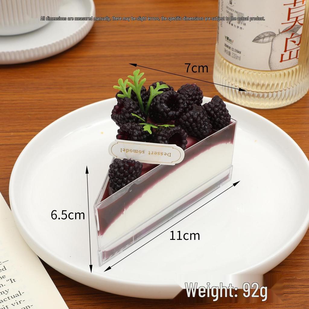 PU Fruit Cake Slice Model - Dessert Cream, Pudding, and French Mousse Display