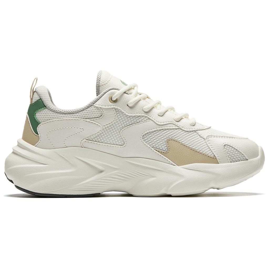 Anta Yunqi Sports Versatile Non-Slip Wear-Resistant Breathable Low-Top Casual Shoes Women Sneaker White Green Yellow 922518808-2