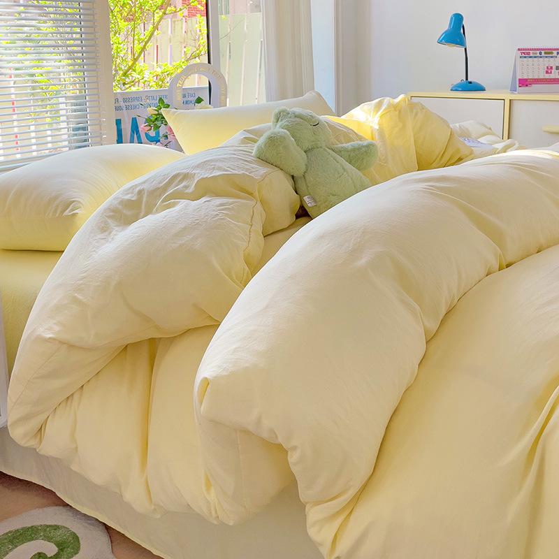 2025 All-Season Home Textile Bedding Set: Bed Sheet, Duvet Cover, Quilt Cover for Student Dorms - 3-Piece Set