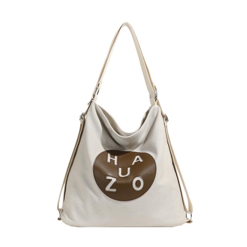 

Сумка через плечо женская сумка трендовый рюкзак простая модная большая вместительная холщовая сумка белый