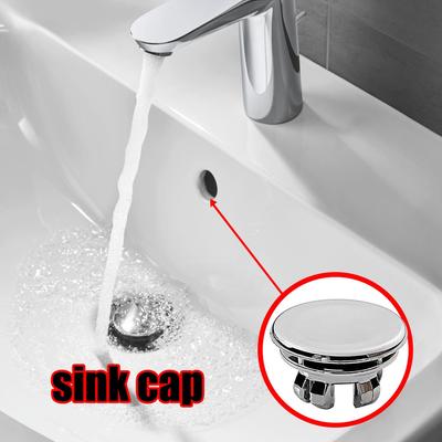 1PC Sink Overflow Cap Sink Basin Overflow Trim Ring 22-24mm Double Layer Vanity Sink Overflow Cap For Kitchen Sink