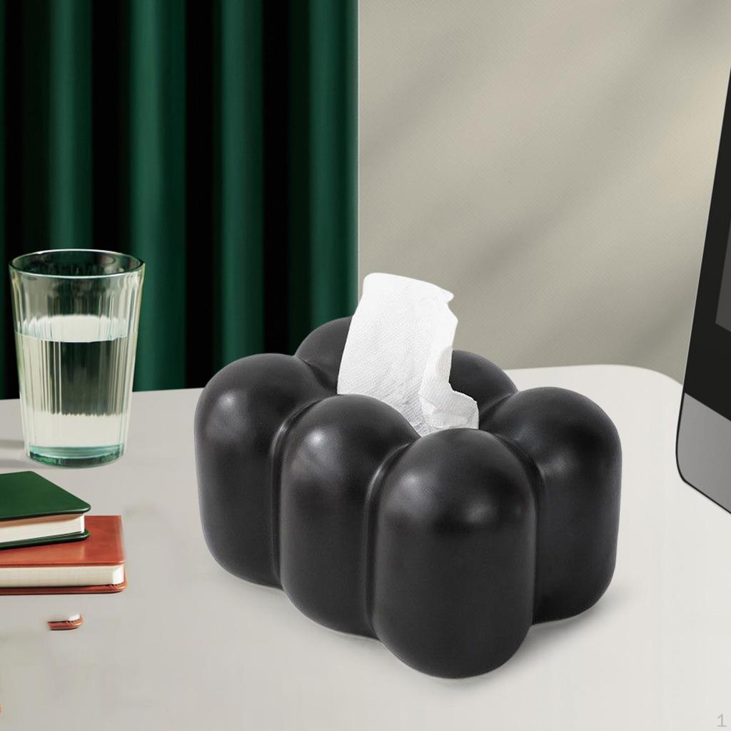 Ceramic Tissue Case Decoration Facial Tissues Container for Desktop Vehicle Dorm