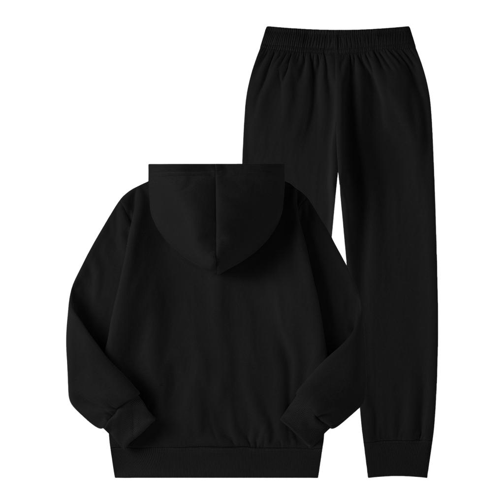 Children's Casual Fashion Hooded Pullover, Printed Loose Hoodie And Casual Pants Two-piece Set