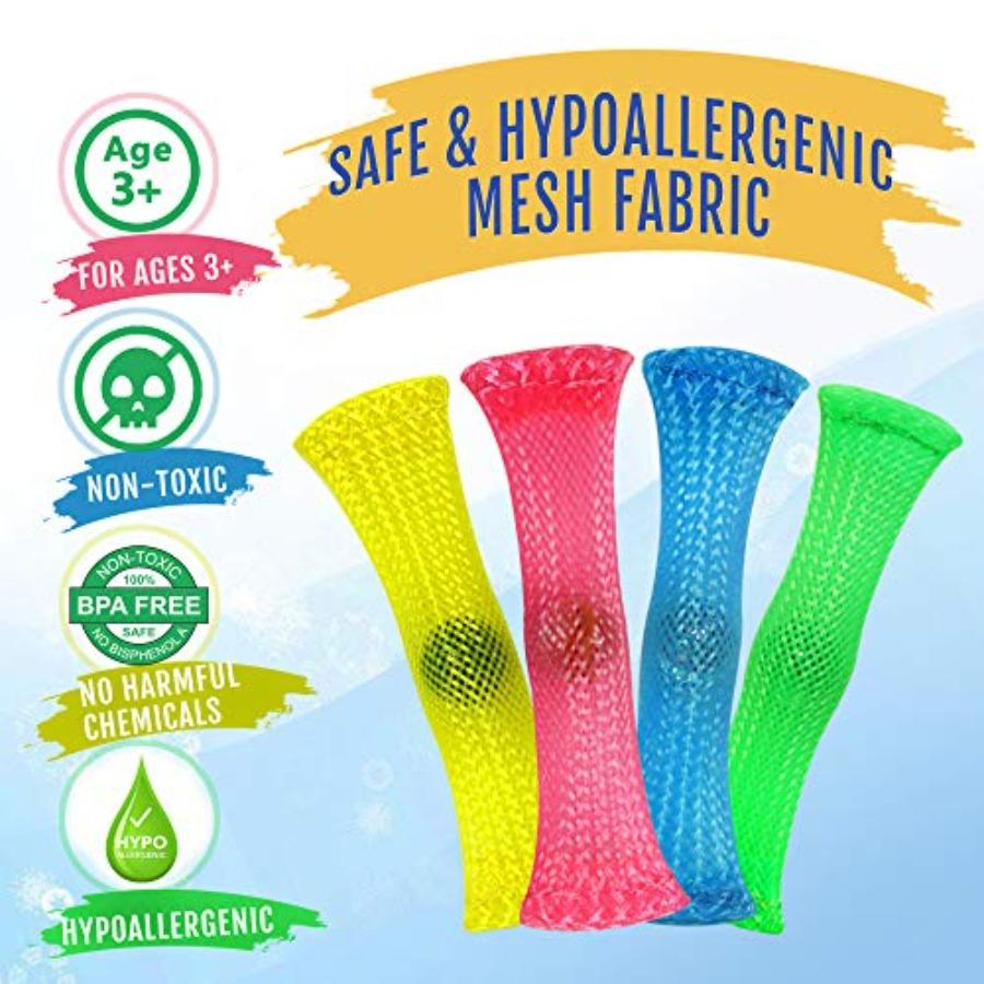 10 Pcs Marble Mesh Fidget Toys - Slide Push Squeeze Stress Relieve Anti-Anxiety For Adults And - Mesh Texture Sensory Tools Hel
