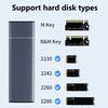 M.2 NVMe SSD Enclosure Adapter Aluminum HDD SSD Case USB C 3.1 Gen2 10Gbps to NVMe SATA NGFF PCIe External Box for Laptop PC