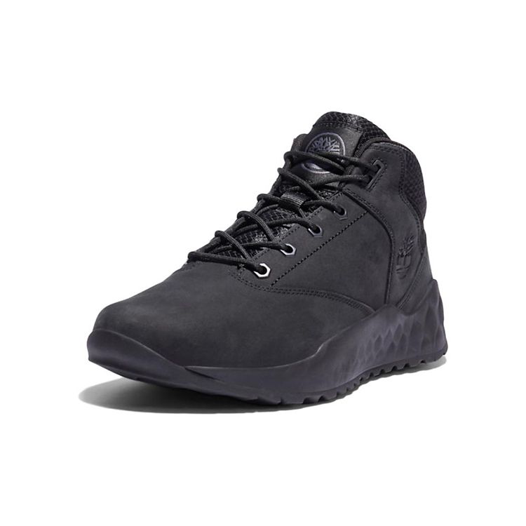 Timberland Solar Wave Leather Durable Casual Ankle Outdoor Boots Men Boots Black A2FNW015