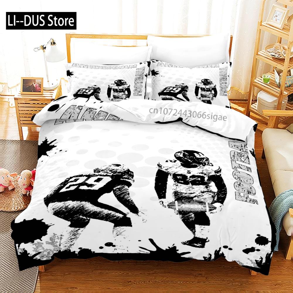 Fußball Bettwäsche Set Einzelbett Twin Full Queen King Size Sport Bettwäsche Set Aldult Kinder Schlafzimmer Bettbezug Sets 3D Druck 012