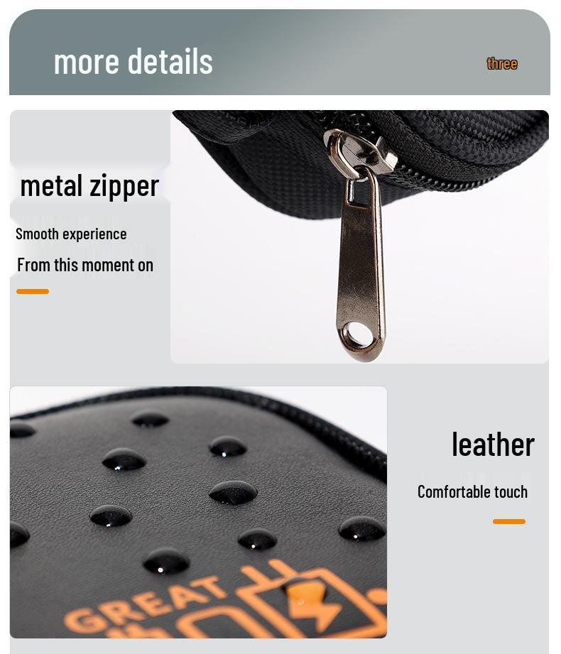 Sac de Rangement Portable à Main pour Accessoires Mobiles - Câbles de Données, Batteries Externes, Écouteurs, Conception Anti-Collision