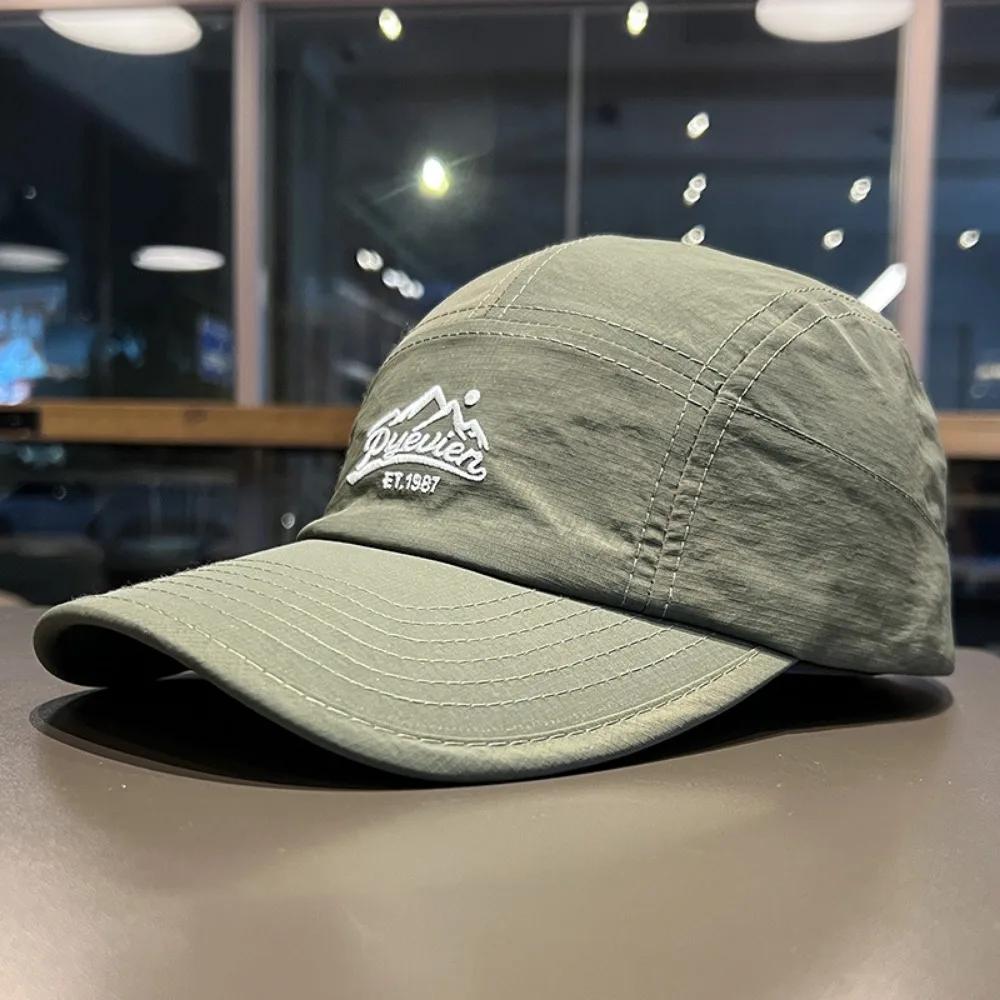 Retro Japanischer Stil Hip-Hop Hüte 5 Panel Dünne Flache Kappe Atmungsaktiv Schnelltrocknend Sonnenschutzhut Unisex