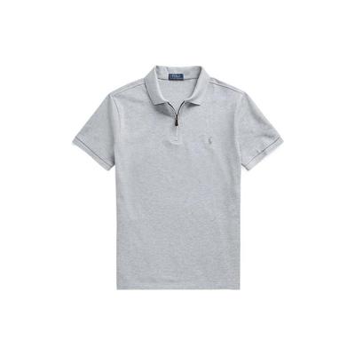 Polo SS22 Jednolite Logo Krótki Rękaw Polo Męskie Szare MNPOKNI1N821603-020