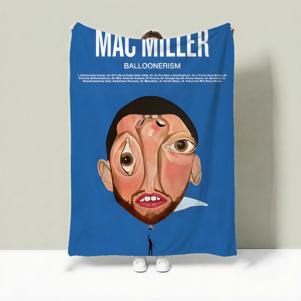 

Rapper M-Mac Miller Throw Lightweight 240g Flannel Blanket Soft Skin-friendly for Summer Cooling 75cmx90cm