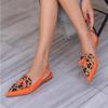 Nouvelles Chaussures d'Été Color Block pour Femmes 40-43 Grandes Pointues à Pompons Talon Bas Dos Aéré Sandales Talons Hauts Chaussures pour Femmes