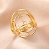 LIKGREAT Sigil Of Lilith Stainless Steel Ring Queen of the Night Solomon Magic Protection Amulet Ring Jewelry Gift for Women Men