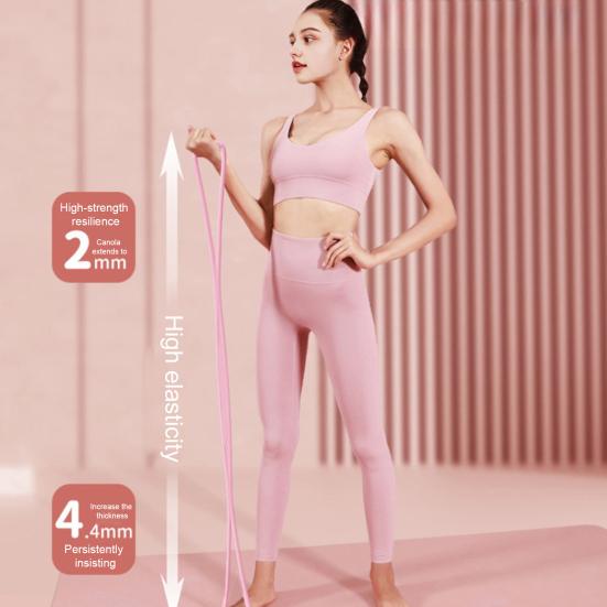 Figure 8 Fitness Resistance Band Anti-slip Silicone 15/25/35Lbs Men Women Arm Shoulder Stretch Strength Training Exercise Elastic Strap Tension Rope