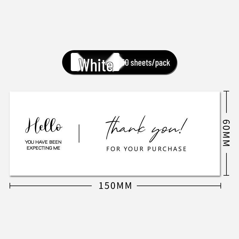 White Airplane Thank You Sealing Stickers for Gift or Cardboard Boxes
