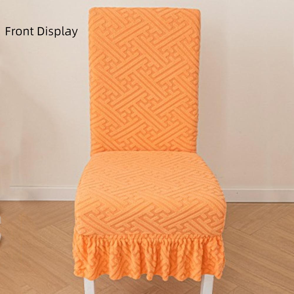 Skirt Edge Seat Covers Jacquard Dining Chair Protector Comfortable Chair Covers Household